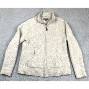 Natural Reflections Women's Sherpa Fleece Jacket Size L Beige Full Zip Cozy